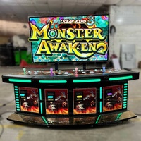 Option ICT TOP Bill Accepteur/Imprimante Arcades Centres de divertissement Écran LCD 86 "98" 10 sièges Machine de table de jeu Fish Hunter