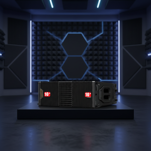 Système de sonorisation professionnel étanche à double enceinte Line Array de 10 pouces, double enceinte de 10 pouces, aimant néodyme, 800W, XLR, contreplaqué - Product Image 2