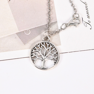 Collar con Colgante de Árbol Inteligente Estilo Retro ZRM, Cadena de Eslabones, Diseño Hueco de Vida <span class=keywords><strong>y</strong></span> <span class=keywords><strong>Paz</strong></span>, Material de Aleación, Venta Directa del Fabricante, Tendencia - Product Image 2