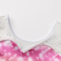 Nouveauté, justaucorps de gymnastique pour enfants, filles, à manches longues en maille, imprimé feux d'artifice, de haute qualité, tendance, pas cher