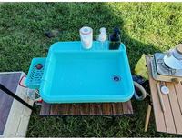 Évier de camping et de pêche portable en plastique, léger et compact, idéal pour l'extérieur (vente en gros)