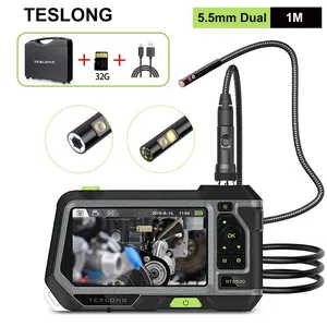 <span class=keywords><strong>Endoscope</strong></span> <span class=keywords><strong>Teslong</strong></span> NTS500 à double objectif 5,5 mm 1080P, caméra d'inspection IP67, boroscope pour la vérification du moteur de voiture, la réparation des canalisations et des égouts - Product Image 1