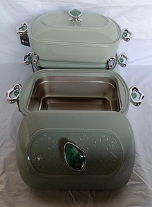 <span class=keywords><strong>Set</strong></span> di Barattoli Tradizionali per Alimenti 3L 4L 5L in ABS e Acciaio Inox, Elegante Contenitore per Ospiti - Product Image 2