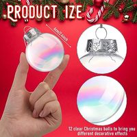Weihnachten schillernde Ornamente Plastik ball Regenbogen ball hängende Kugeln füllbare Ornamente für Weihnachts baum DIY Hochzeits dekor