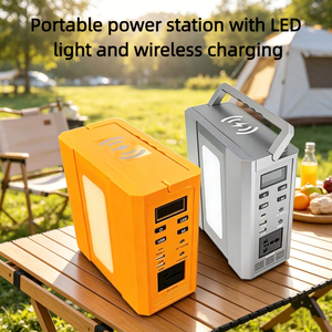 แบตเตอรี่ LifePo4 256wh สถานีไฟฟ้าพกพา 300 วัตต์ พร้อมไฟ LED และการชาร์จแบบไร้สาย - Product Image 2
