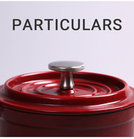 Casserole en fonte émaillée écologique pour la cuisine, pot à frire rond multifonctionnel