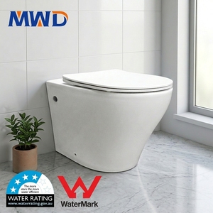 <span class=keywords><strong>WC</strong></span> moderne MWD WaterMark Easy Height, cuvette sans rebord Tornado, en céramique, pour salle de bain, idéal pour les personnes ambulantes et les personnes âgées - Product Image 1