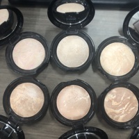 Poudre de fond de teint pressée pour le visage, marque privée, couvrance totale, imperméable, minérale, mate