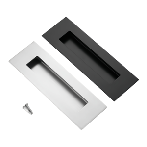 <b>Adjustable</b> Stainless Steel Flush Recessed Sliding Doors Hidden Pulls for Kitchen Bedroom Bathroom Living Room Cabinets Drawers - Product Image 1
