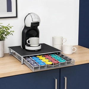Boîte <span class=keywords><strong>de</strong></span> <span class=keywords><strong>rangement</strong></span> pour capsules <span class=keywords><strong>de</strong></span> café <span class=keywords><strong>Dolce</strong></span> <span class=keywords><strong>Gusto</strong></span>, tiroir <span class=keywords><strong>de</strong></span> 36 emplacements avec base antichoc - Organisateur <span class=keywords><strong>de</strong></span> bureau et support pour machine à café - Product Image 2