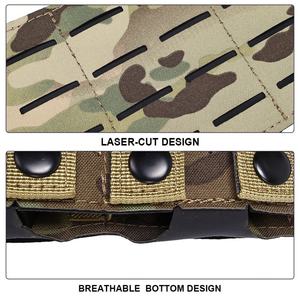 SINAIRSOFT - Bolsa Táctica Triple para Cargadores, Corte Láser, Camuflaje, Nailon 500D, Molle, para Cargadores de 5.56 mm - Product Image 3
