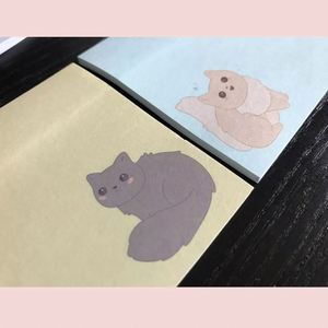 Cartoon <b>Animal</b> Custom Self-Adhesive Note Book Cute Girls Stationery Offset Paper Wholesale Customization - Product Image 2