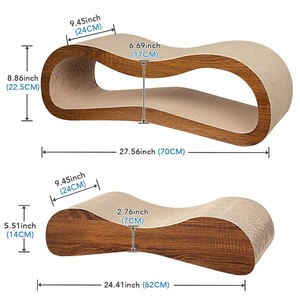 <span class=keywords><strong>2</strong></span> em 1 Cat <span class=keywords><strong>Scratcher</strong></span> Papelão Cat Coçar Board Móveis Protector Animais Camas para Gatos Indoor - Product Image 5