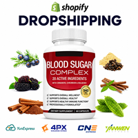 OEM ODM Complexe Glycémique 20 Ingrédients Actifs Cannelle Chrome Mûrier 60 Capsules Complément Alimentaire Dropshipping