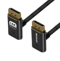 Câble DisplayPort 16K DP vers Down 2.1, câble tressé haute vitesse 16K 60Hz 8K 120Hz, compatible avec les téléviseurs et les moniteurs