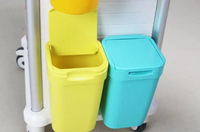 MT MEDICAL Chariot médical hospitalier chinois en plastique ABS à 5 tiroirs, verrouillage centralisé, 4 roulettes, cadre supérieur en tiroir, colonnes en alliage d'aluminium, acier inoxydable