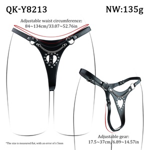 Jaula de Castidad Masculina de Cuero para BDSM, Bondage, Sumisión, <span class=keywords><strong>Sexo</strong></span>, con Bloqueo para Pene, para Hombres Gay - Product Image 6