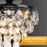 Lustre suspendu réglable en cristal, base d'ampoule E27, luminaire moderne à montage encastré pour la maison et l'hôtel