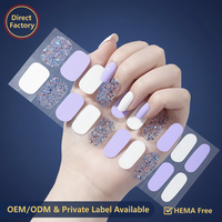 Autocollants d'ongles en résine KIKILEE GEL 3D, sans cuisson, pour l'été, l'automne et Noël, avec pigment perlé, sans UV, bandes DIY personnalisables