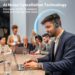 Tai nghe văn phòng chuyên nghiệp cho đội dịch vụ khách hàng không dây gọi centre tai nghe với <span class=keywords><strong>microphone</strong></span> - Product Image 6