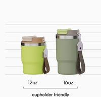 Gobelet à café isotherme portable personnalisable, nouveau modèle à double paroi en acier inoxydable 304, double usage, style sportif, pour usage promotionnel, 16 oz