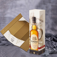 Boîte à vin et à whisky magnétique de luxe personnalisée Boîtes rigides de 2mm avec gaufrage en matériaux recyclés