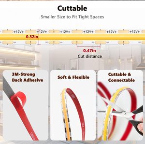 Bande lumineuse LED COB personnalisable, étanche IP30, dimmable, Ra90 - Product Image 4