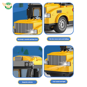 Children1/30 Quy <span class=keywords><strong>M</strong></span>ô Vàng RC Xe Trường Xe Buýt Nhựa Chiếu Sáng Xe 27Mhz 4-Kênh Điều Khiển Từ Xa Xe Buýt Trường Học Đồ Chơi Cho Trẻ Em - Product Image 4