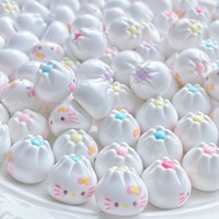 Miniatures 3D en résine plastique à imprimer soi-même, thèmes alimentaires (Chat, Baozi, Shumai), décorations ludiques, accessoires de porte-clés, breloques pour étuis et breloques pour briquets