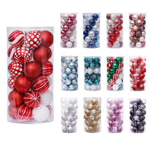 Palline di <span class=keywords><strong>Natale</strong></span> <span class=keywords><strong>Blu</strong></span> e Bianche Personalizzate con Glitter, Decorazioni Natalizie all'Ingrosso - Product Image 6