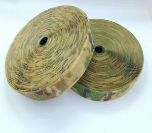 custom Used for uniform clothing and machined accessories 100% nylon hook and loop camo magic pattern sewn in nylon Velcroes