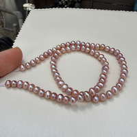 Vente en gros de perles d'eau douce cultivées naturelles de forme pomme de terre, rose et violettes, de 4,5 à 5 mm, pour collier et bijoux