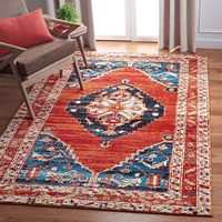 Tapis oriental persan vintage rouge marine extra large lavable antidérapant pour entrée, salon, chambre, décoration intérieure