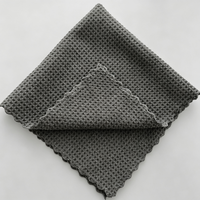 Serviette de nettoyage et de détaillage en microfibre gaufrée sans bords pour atelier et machines