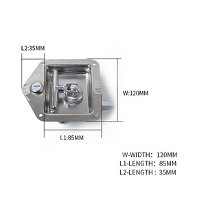 Stainless Steel <b>Tool</b> <b>Box</b> <b>Lock</b> With T Handle Keyed Entry Waterproof Latch Closure <b>For</b> RV Camping Trailer - Product Image 5