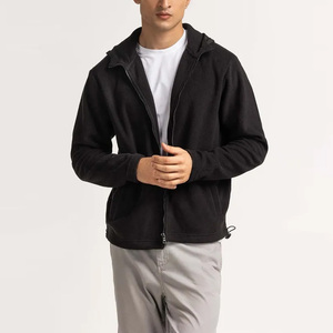 Sweat-shirts à fermeture éclair pour hommes, couleur unie, 100% coton molletonné, coupe classique, hiver, décontracté, pour adultes - Product Image 1