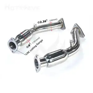 Muffler exhaust pipes HOTWAVE for Nissan 350Z G35 VQ35DE RWD 2003-2006 exhaust downpipe active sound exhaust