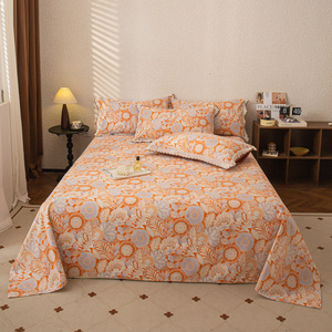 Parure <span class=keywords><strong>de</strong></span> draps Queen en coton et <span class=keywords><strong>lin</strong></span> mélangé, imprimée végétal, <span class=keywords><strong>de</strong></span> haute qualité, respirante, écologique, infroissable et lavable en machine - Product Image 4