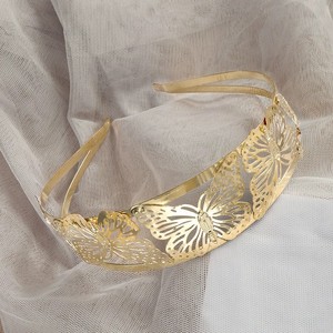 Diadema Dorada de Lujo MIO, Diadema de Aleación de Metal Hecha a Mano con Perlas <span class=keywords><strong>para</strong></span> Mujer, Diademas Elegantes con <span class=keywords><strong>Flores</strong></span> <span class=keywords><strong>para</strong></span> Fiestas - Product Image 5