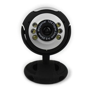Webcam 1080P 30fps Usb Cmos avec mise au point automatique, vision nocturne et six lumières LED pour les appels vidéo sur ordinateur - Product Image 1