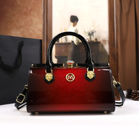 Tas Selempang Wanita Portabel Model Baru 2025, Gaya Retro, Bahan PU, Hiasan Berlian Imitasi, Kapasitas 2-2.9L