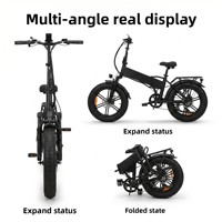 Vélo électrique tout-terrain pliable à pneus larges, moteur arrière 500W 48V, batterie au lithium, 20 pouces