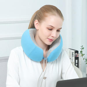 Oreiller de voyage en mousse à mémoire de forme en forme de U, 28x26x14cm, pour voyage, avion, maison, bureau, couleur unie, design léger - Product Image 1