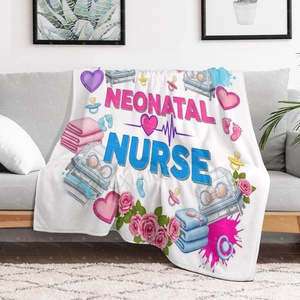 Manta de Franela Blanca para Siesta en Oficina con Aire Acondicionado, Diseño Novedoso para Enfermeras, Venta al por Mayor, Día Internacional de las Enfermeras - Product Image 2