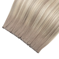 Cheveux vierges 100% naturels, double épaisseur, pour extensions de cheveux européens et slaves avec fixation micro-anneaux, emballage personnalisable