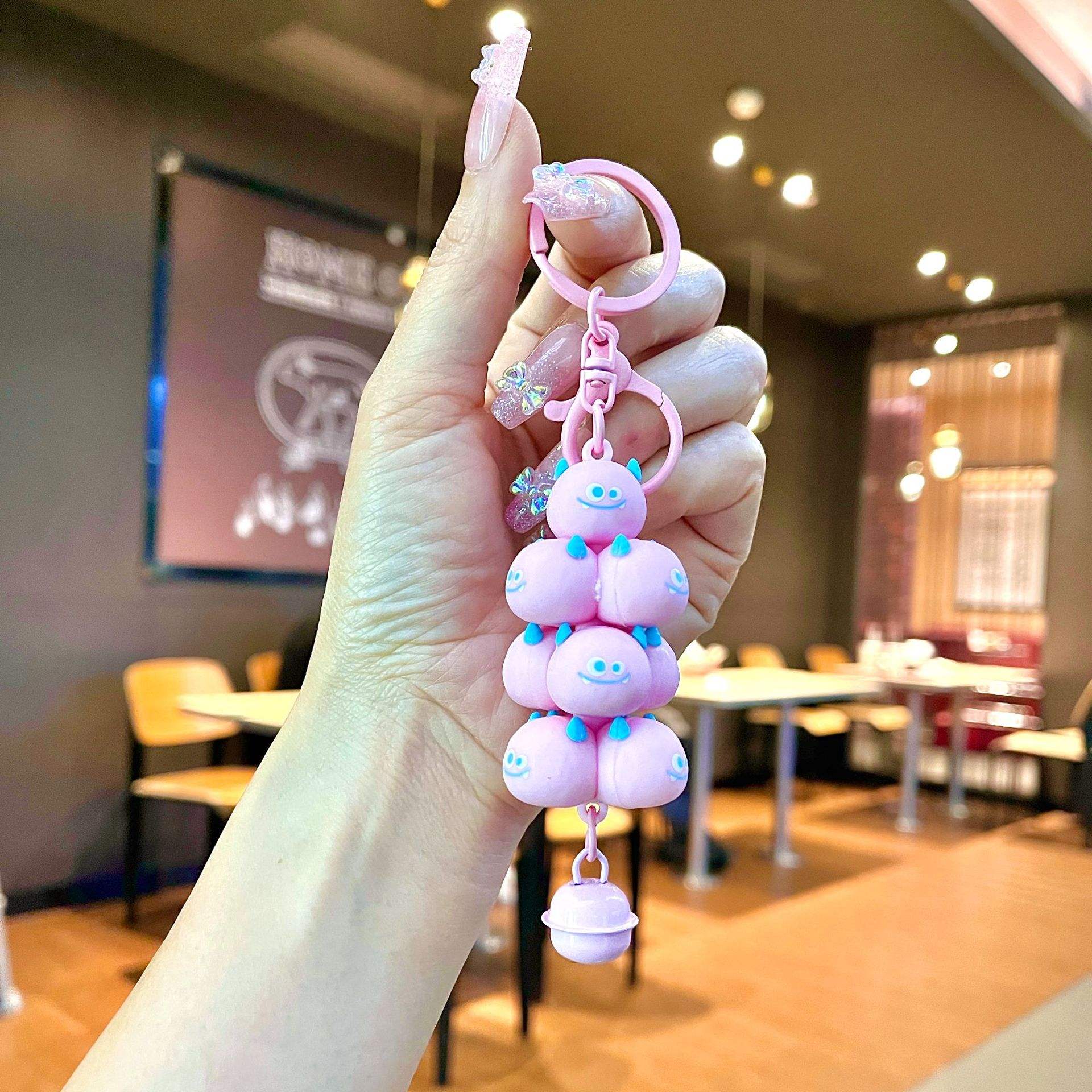 Cloche monstre rose musique empilable