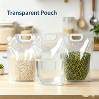 Pochette de 3L transparente de qualité alimentaire avec bec verseur pour riz et aliments – Emballage portable