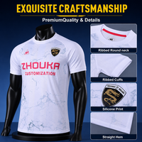 Harga Pabrik Jersey Sepak Bola Pria Custom Personalisasi Seragam Tim Grosir Sublimasi Poliester Jacquard Kaos Jersey Sepak Bola