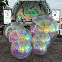 Ballons gonflables irisés effet miroir, sphères disco brillantes en PVC, grandes boules miroir pour festivals et fêtes
