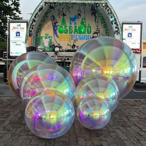 Boule de miroir gonflable irisée ballons brillants sphère de miroir de PVC boule de disco jeu de boule de miroir grands ballons pour la fête de festival - Product Image 1